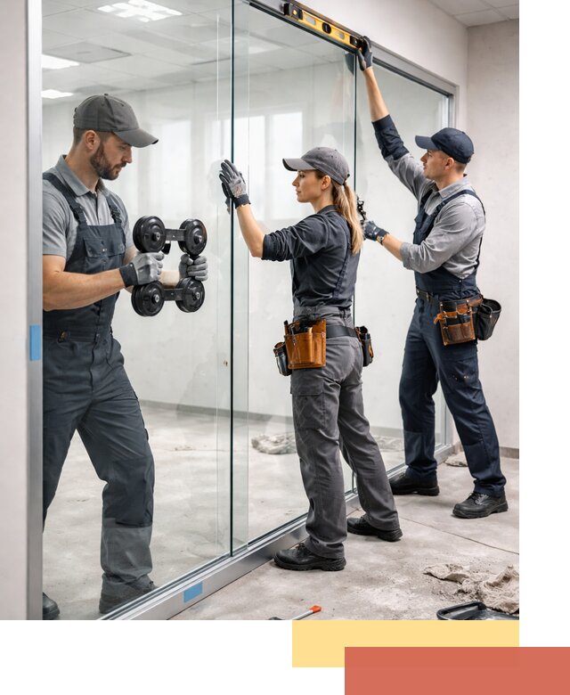 Профессиональный монтаж стеклянных перегородок в Орске