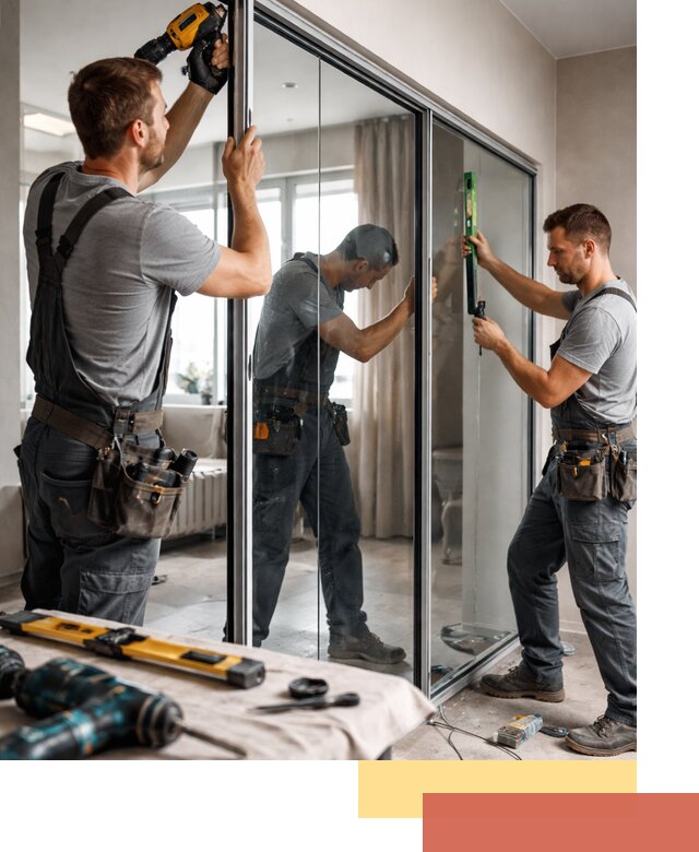 Каркасные стеклянные перегородки под ключ в Орске