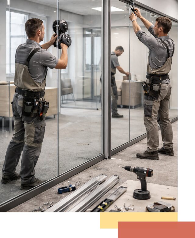 Стеклянные офисные перегородки под ключ в Орске