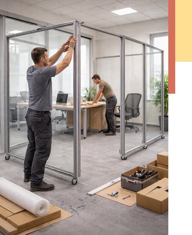 Мобильные офисные перегородки в Орске от 12925 руб. — установка под ключ | ОТДЕЛОЧНИК-Рск