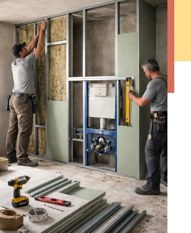 Установка сантехнических перегородок в Орске от 8789 руб. | ОТДЕЛОЧНИК-Рск