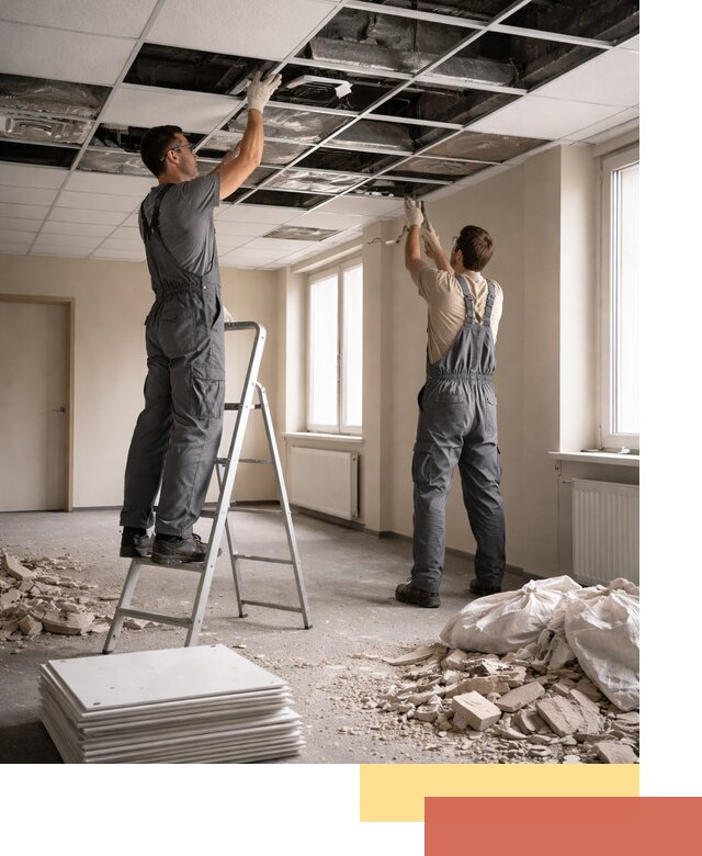 Демонтаж потолков Армстронг профессионально в Орске