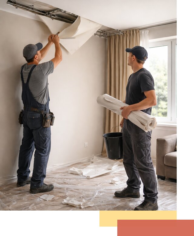 Демонтаж натяжного потолка в Орске быстро и аккуратно