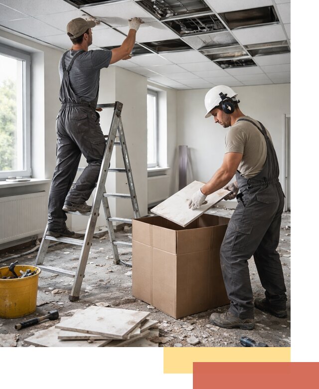 Демонтаж потолочной плитки в Орске быстро и аккуратно