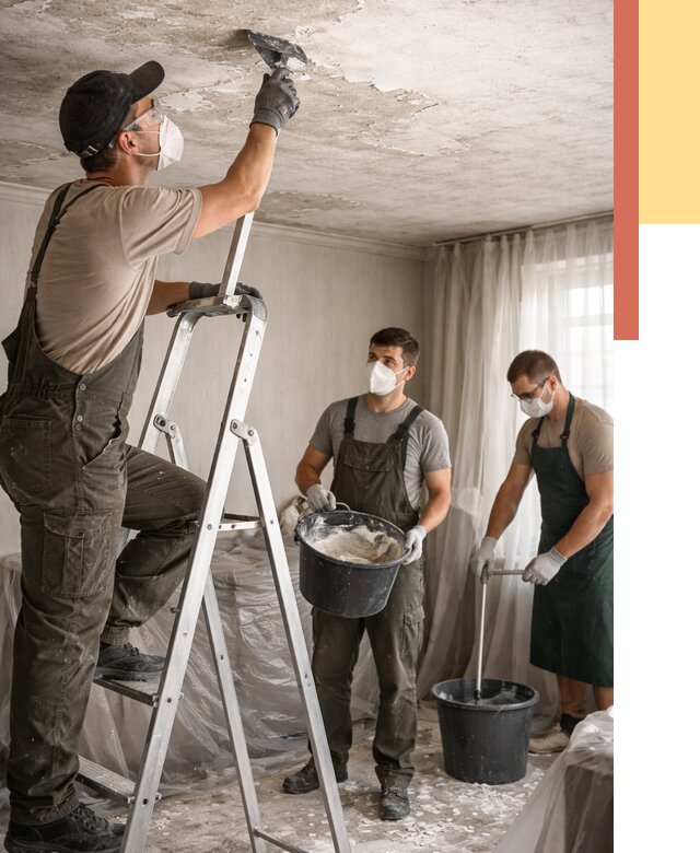 Удаление побелки с потолка в Орске от 2585 руб. быстро и недорого | ОТДЕЛОЧНИК-Рск