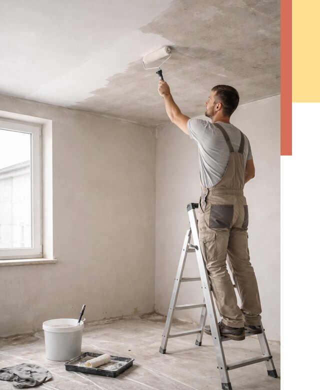 Грунтовка потолка в Орске от 2585 руб. — быстро и недорого | ОТДЕЛОЧНИК-Рск