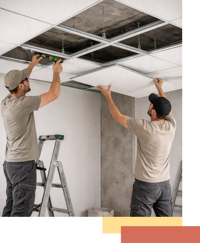 Монтаж потолка Армстронг под ключ в Орске