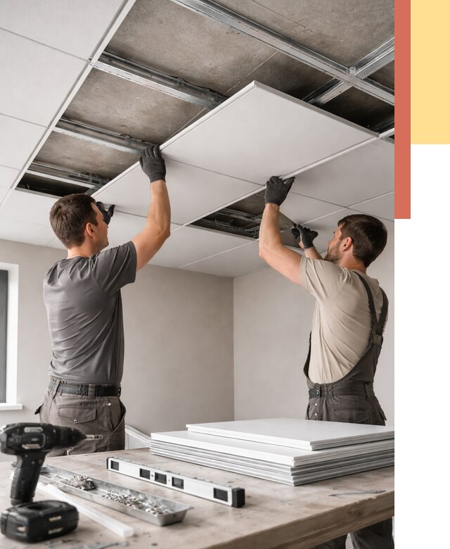 Монтаж кассетного потолка в Орске от 4653 руб/м2 — установка и сборка | ОТДЕЛОЧНИК-Рск