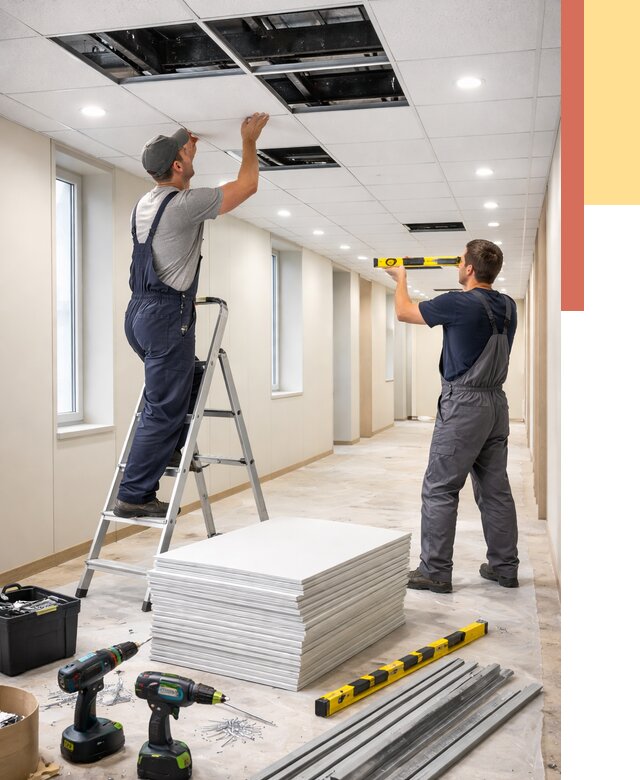 Ремонт потолка Армстронг в Орске от 4653 руб. — быстро и недорого | ОТДЕЛОЧНИК-Рск