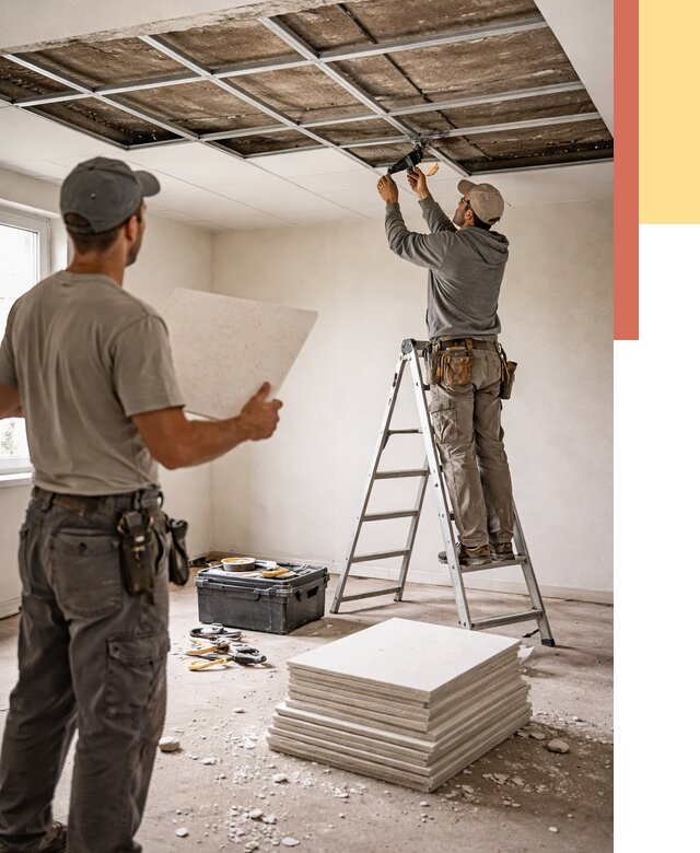 Замена плит подвесного потолка в Орске от 1810 руб. быстро и недорого | ОТДЕЛОЧНИК-Рск