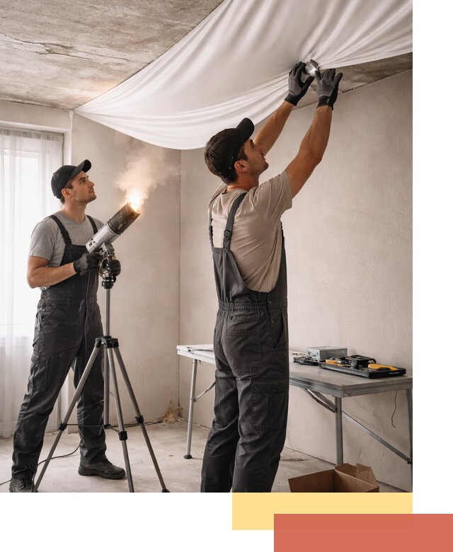 Установка натяжного потолка под ключ в Орске