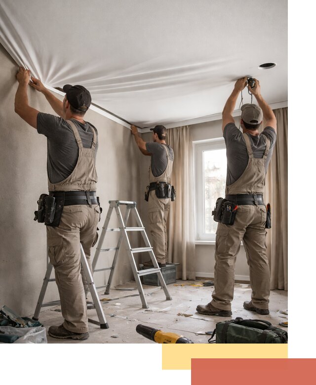 Монтаж матового натяжного потолка в Орске качественно и быстро