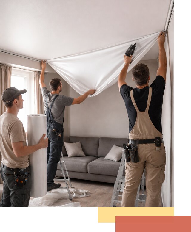 Монтаж сатинового натяжного потолка в Орске качественно и быстро