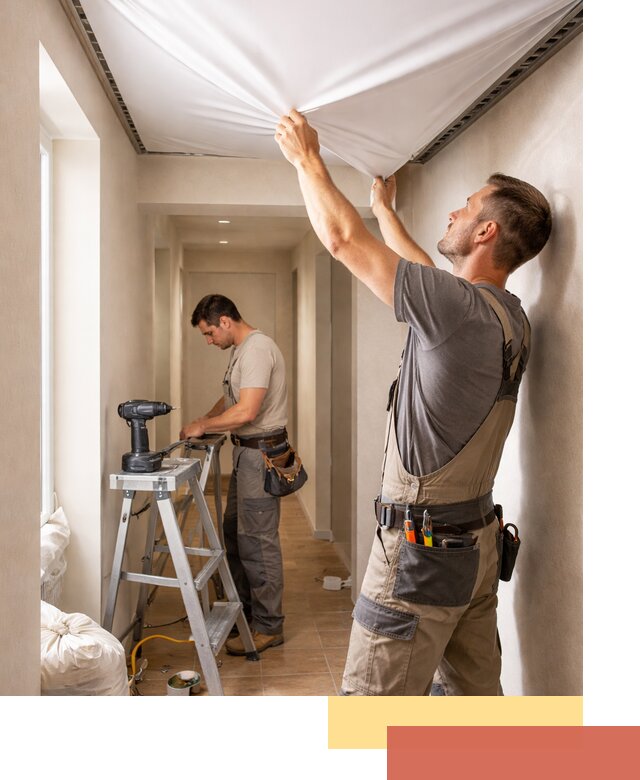 Монтаж натяжного потолка в прихожей в Орске