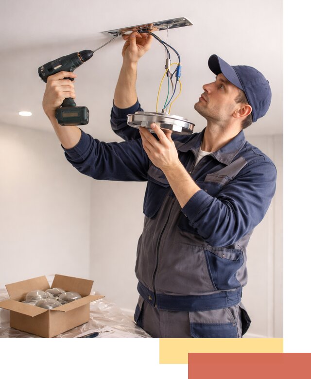 Установка люстры в натяжной потолок в Орске