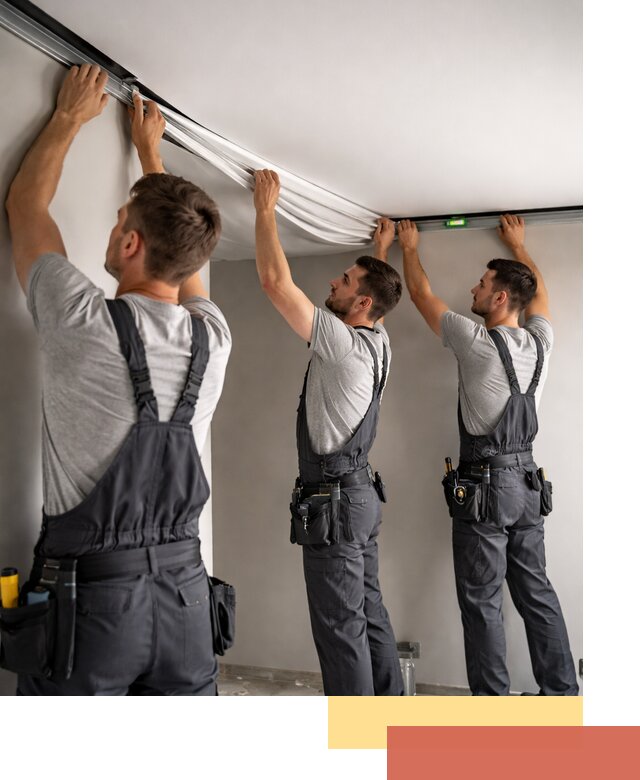 Теневые натяжные потолки в Орске: монтаж и отделка быстро и качественно