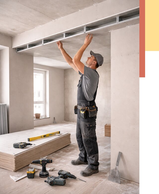 Потолок из гипсокартона с нишей в Орске от 1293 руб. под ключ | ОТДЕЛОЧНИК-Рск