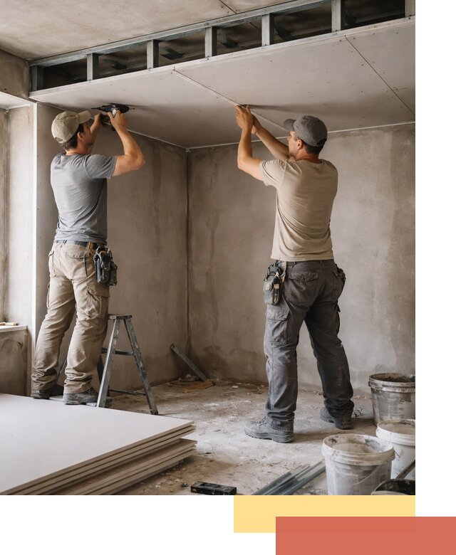 Короб из гипсокартона на потолке под ключ в Орске