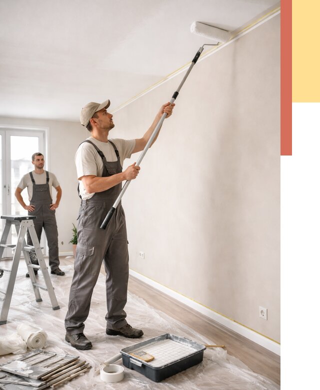 Покраска потолка из гипсокартона в Орске от 4653 руб./м2 — услуги под ключ | ОТДЕЛОЧНИК-Рск