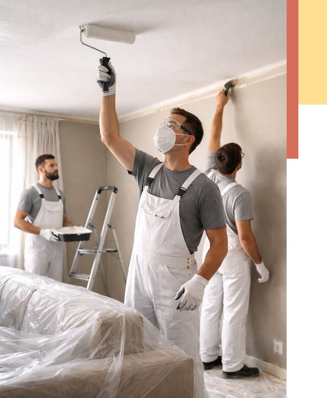 Покраска потолка водоэмельсионной краской в Орске от 2275 руб/м² — услуги под ключ | ОТДЕЛОЧНИК-Рск