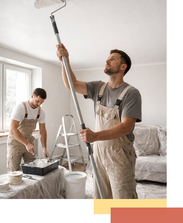 Покраска потолка водоэмульсионной краской в Орске