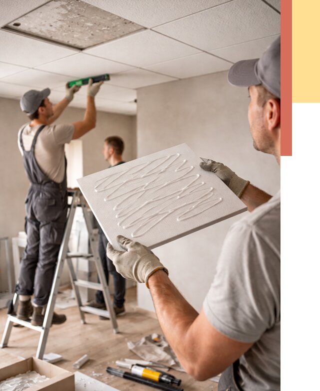 Монтаж потолочной плитки в Орске от 4653 руб. — быстро и недорого | ОТДЕЛОЧНИК-Рск