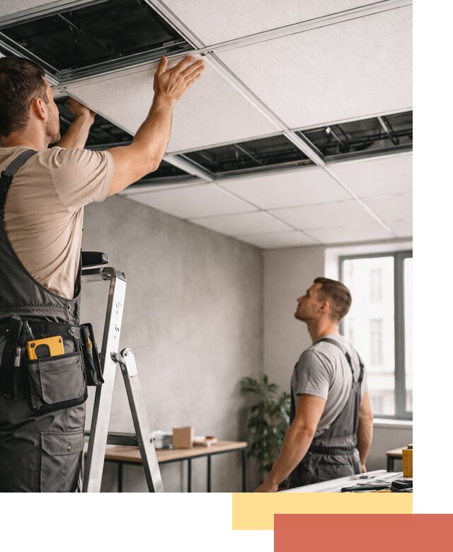 Монтаж потолочной плитки в Орске качественно и в срок