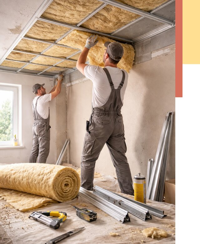 Утепление потолка в Орске от 7445 руб/м2 — недорого, быстро, под ключ | ОТДЕЛОЧНИК-Рск