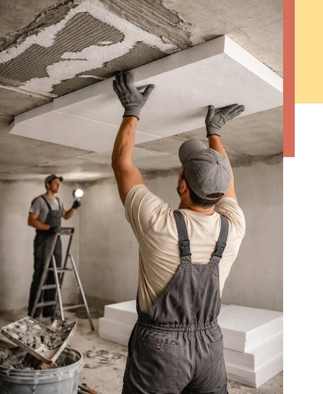 Утепление потолка пенопластом в Орске от 4653 руб/м2 — недорого и быстро | ОТДЕЛОЧНИК-Рск