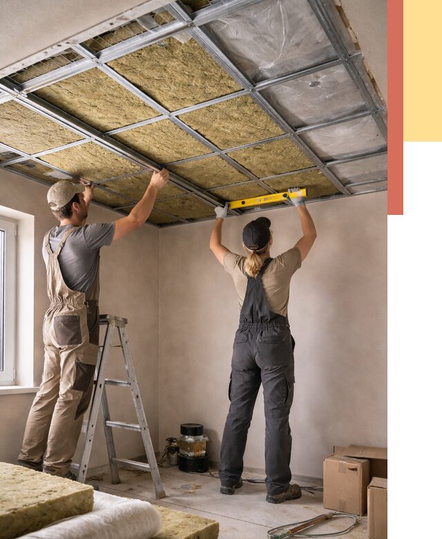 Шумоизоляция потолка в Орске от 1293 руб. под ключ — услуги ОТДЕЛОЧНИК-Рск