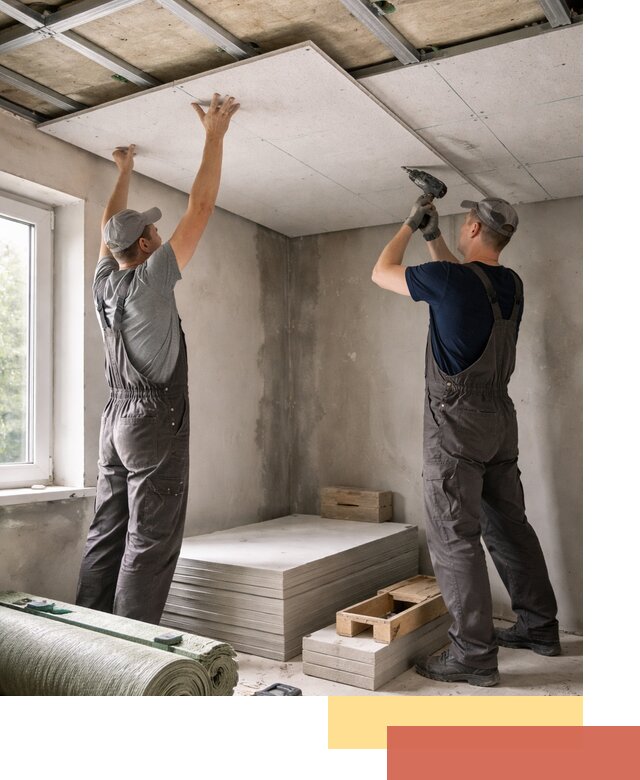 Шумоизоляция потолка панелями ЗИПС в Орске